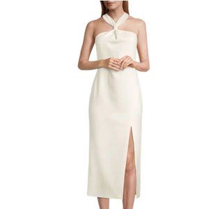 New LIKELY Avie Halter Midi Dress in White - Size 2 NWT
